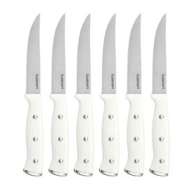 Cuisinart White Triple Rivet Steak Knife Set | 6-Piece